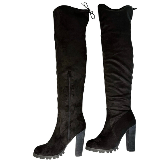 Charlotte Russe Shoes - Women's Charlotte Russe Black Over the Knee Boots Size 9